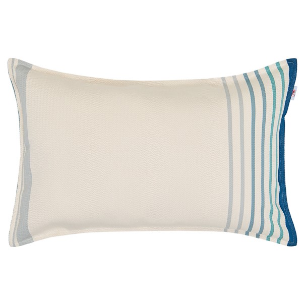 Housse de coussin ou coussin déhoussable 4*70cm, coton bio, Xana Bleu