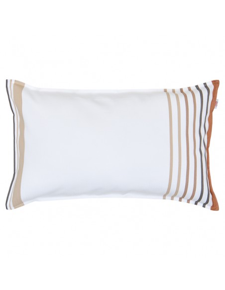 Housse de coussin ou coussin déhoussable 45*70cm, coton bio, Xana Noix