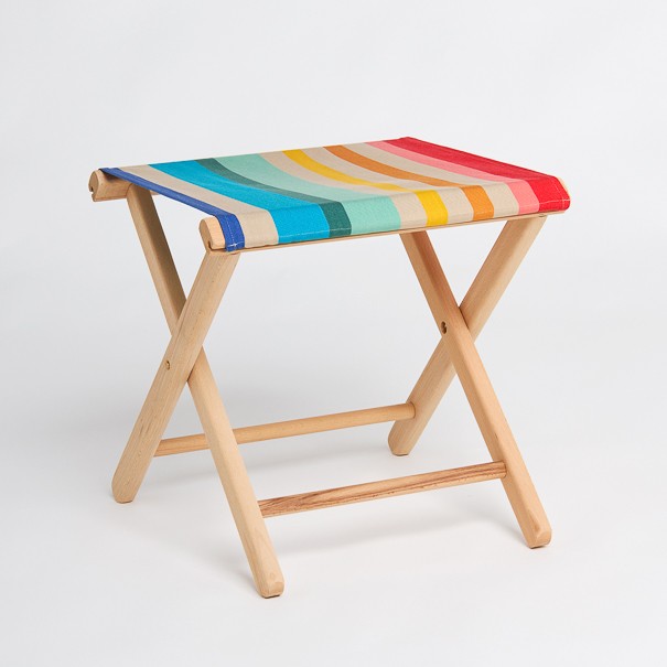 Made canvas outdoor footrest