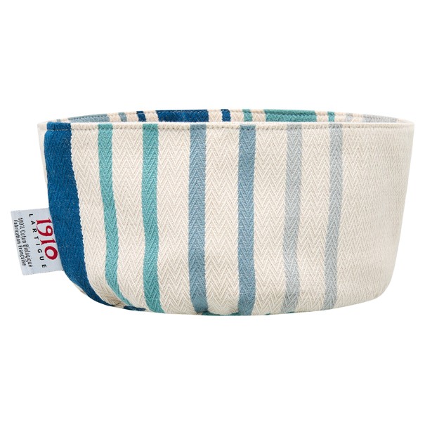 Cesta redonda de pan de algodon Xana Bleu