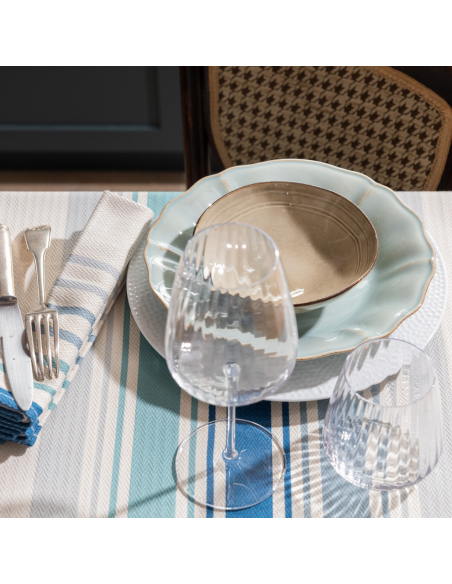 Nappe coton bio - tissage chevron