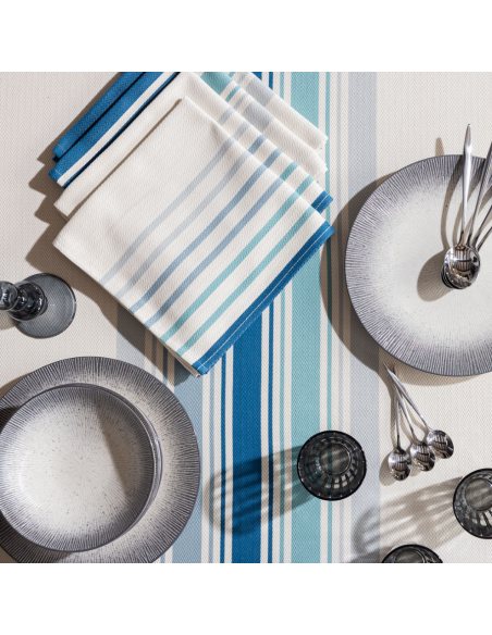 Organic cotton tablecloth - chevron weave