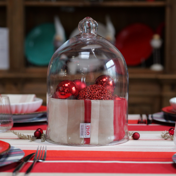 Round cotton bread bask Johana red