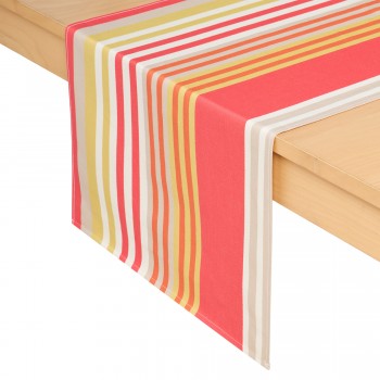 Chemin de table coton bio Iluna Corail