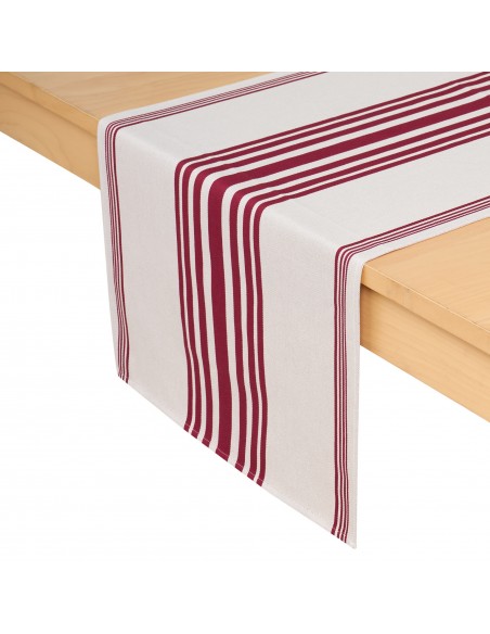 Cotton table runner Marra Raisin