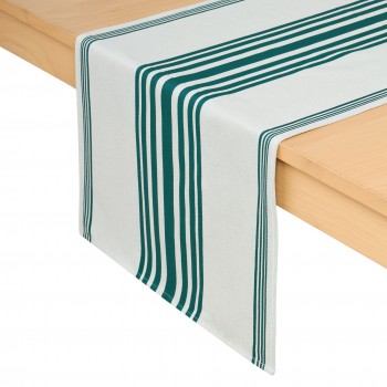 Cotton table runner Marra Vert