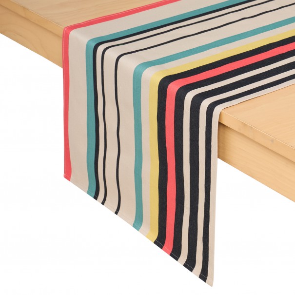 Chemin de table coton bio Olatz Noir