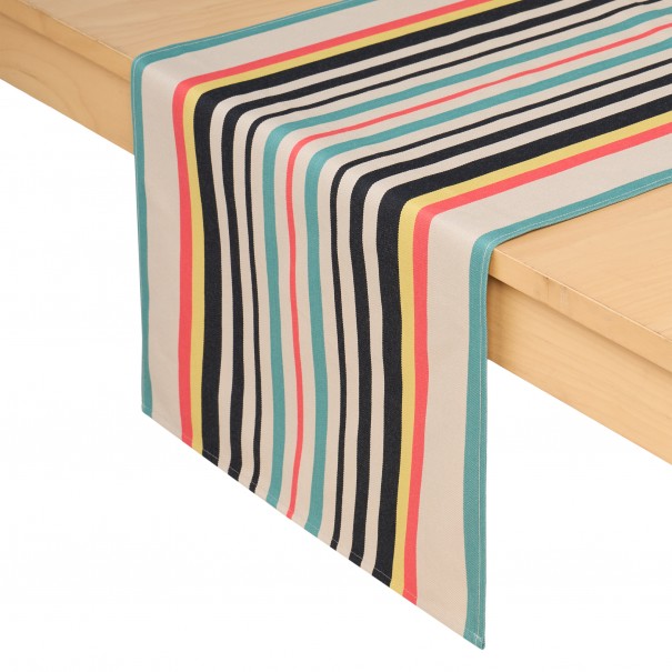 Chemin de table coton bio Olatz Noir