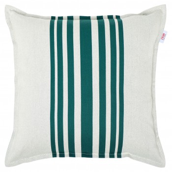 Petite houssede coussin brodée main sur toile de lin