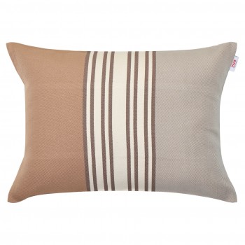 Coussin rectangulaire coton bio sergé déhoussable Eneko Etain