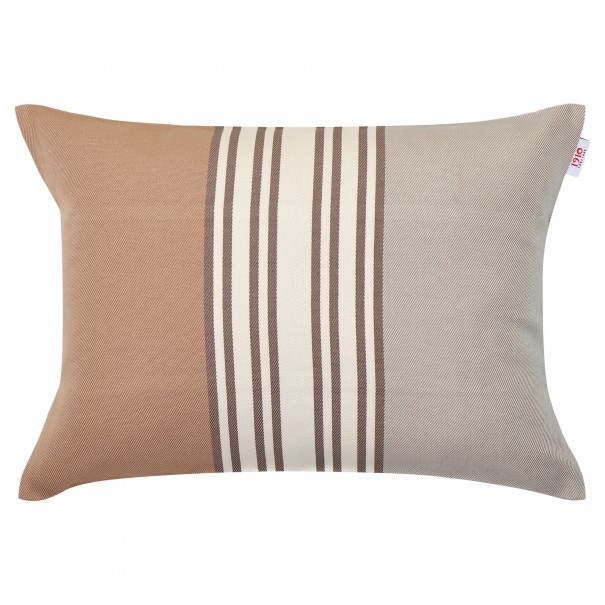 Coussin rectangulaire coton bio sergé déhoussable Eneko Etain
