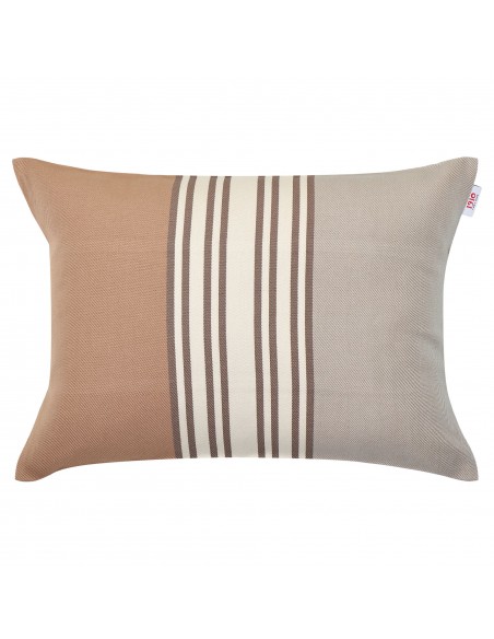 Coussin rectangulaire coton bio sergé déhoussable Eneko Etain