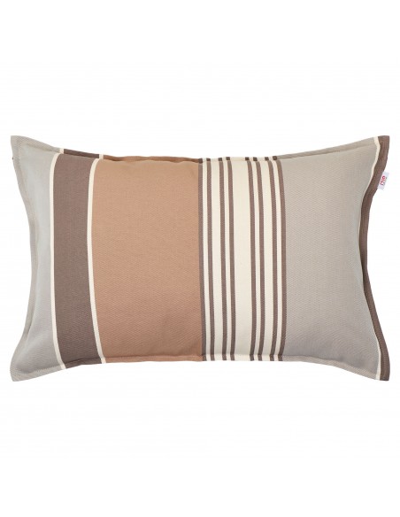 Housse de coussin rectangulaire coton bio Eneko Etain