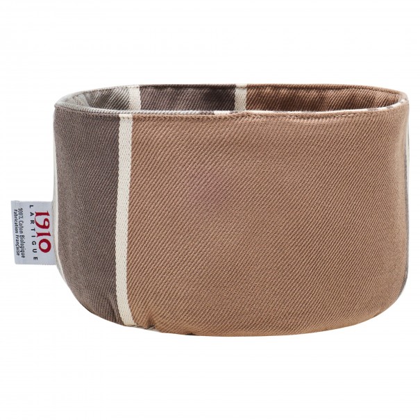 Panière à pain ronde coton bio Eneko Etain
