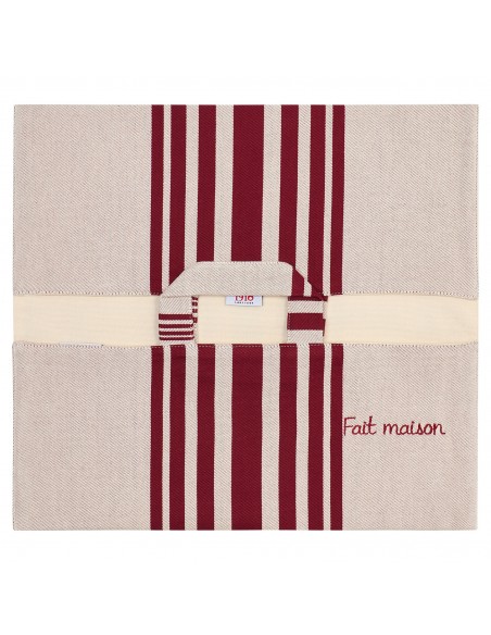 Flat pie holder Marra Raisin, organic cotton