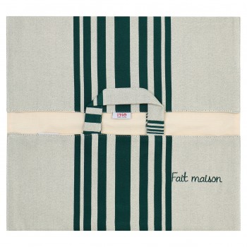 Flat pie holder Marra Vert, organic cotton