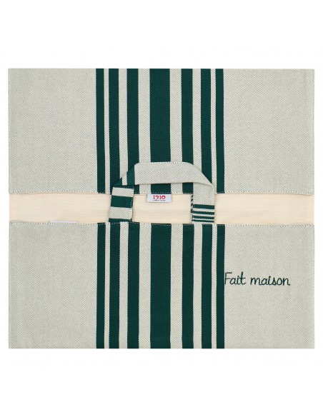 Flat pie holder Marra Vert, organic cotton