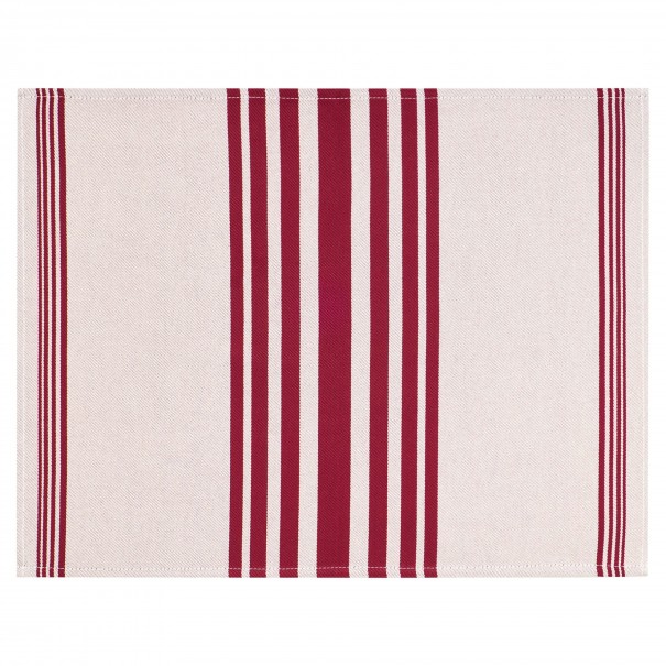 Cotton hemmed placemat Marra raisin