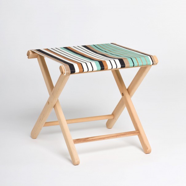 Made canvas outdoor footrest