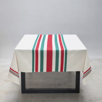 Nappe coton mante rouge/vert 2