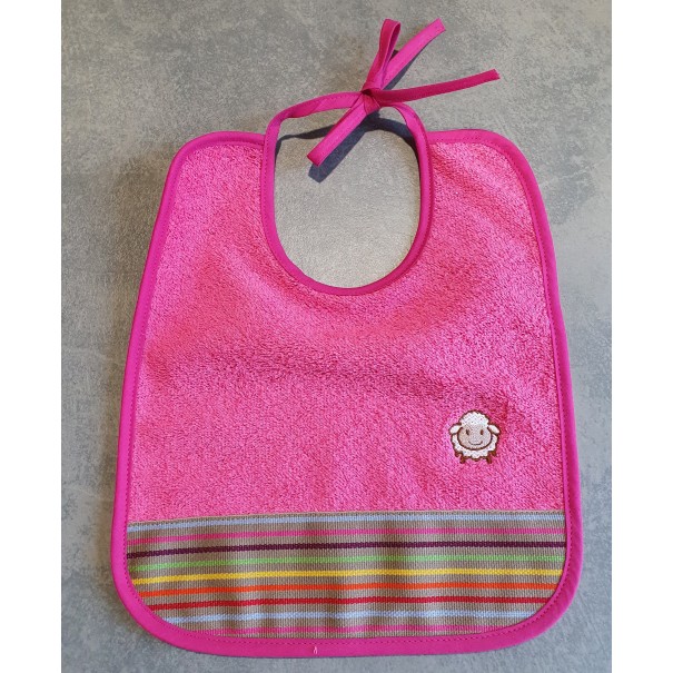 Bavoir Bebe Enfant Eponge Fushia Basque Amaya