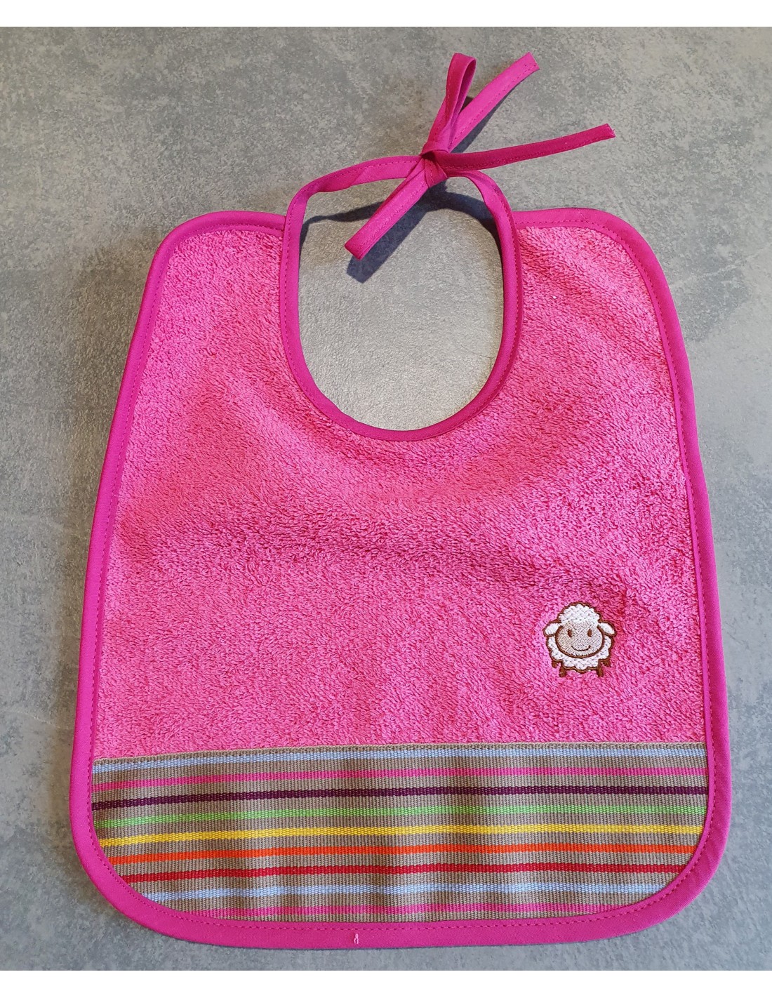 Bavoir Bebe Enfant Eponge Fushia Basque Amaya Bavoir Bebe Enfant Eponge Fushia Basque Amaya