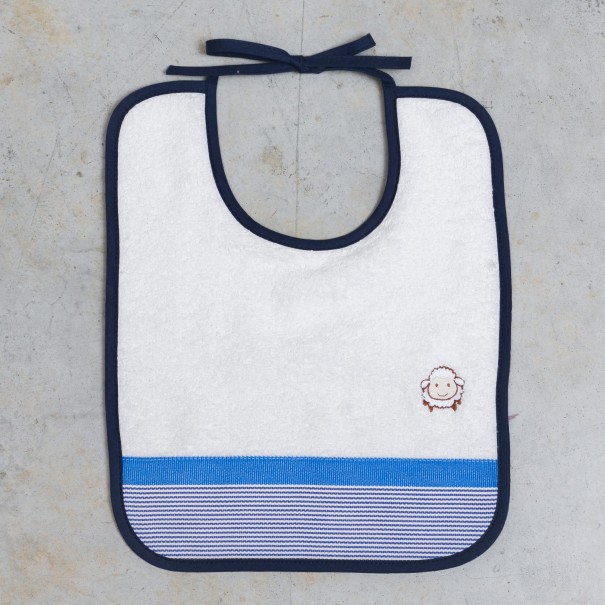 Bavoir Bebe Enfant Eponge Ecru Basque Peyo Bavoir Bebe Enfant Eponge Ecru Basque Peyo