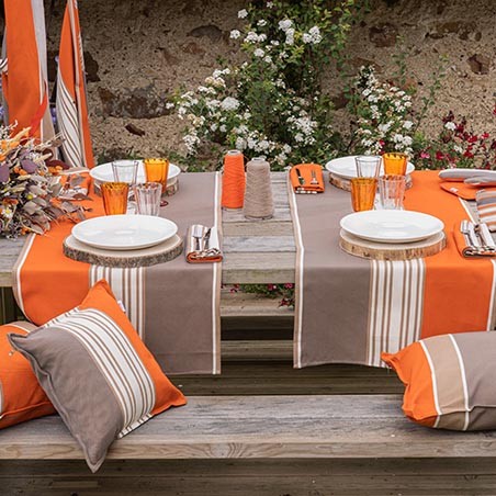 Coated fabric table runners